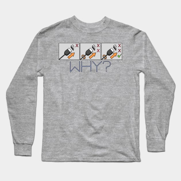 USB WHY? Long Sleeve T-Shirt by thedadwhodraws